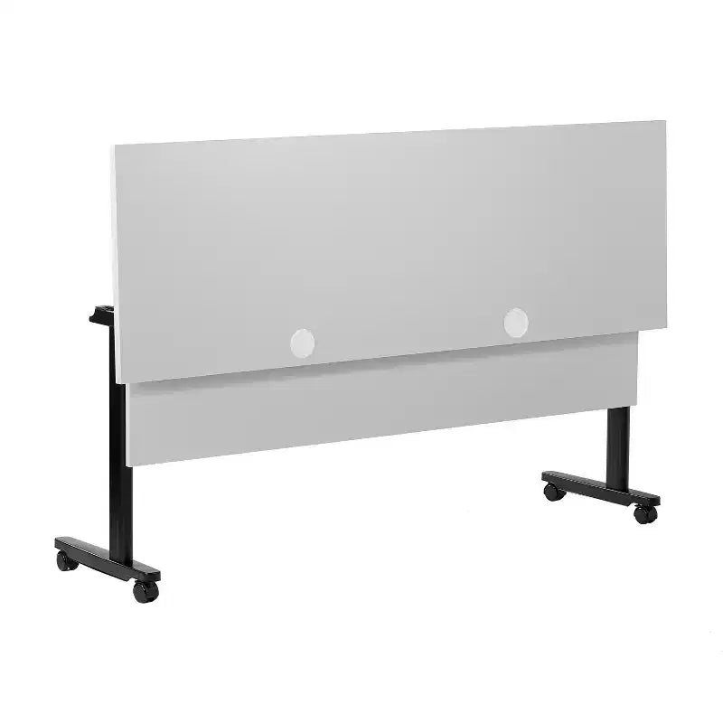 Table de formation empilable et rabattable Flash Furniture Palmer de qualité commerciale ultra-robuste avec pieds en T, panneau de modestie, plateau et cadre