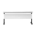 Table de formation empilable et rabattable Flash Furniture Palmer de qualité commerciale ultra-robuste avec pieds en T, panneau de modestie, plateau et cadre