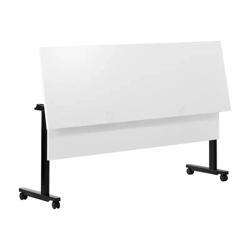 Table de formation empilable et rabattable Flash Furniture Palmer de qualité commerciale ultra-robuste avec pieds en T, panneau de modestie, plateau et cadre