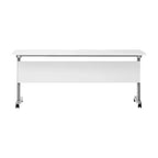 Table de formation empilable et rabattable Flash Furniture Palmer de qualité commerciale ultra-robuste avec pieds en T, panneau de modestie, plateau et cadre