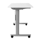 Table de formation empilable et rabattable Flash Furniture Palmer de qualité commerciale ultra-robuste avec pieds en T, panneau de modestie, plateau et cadre