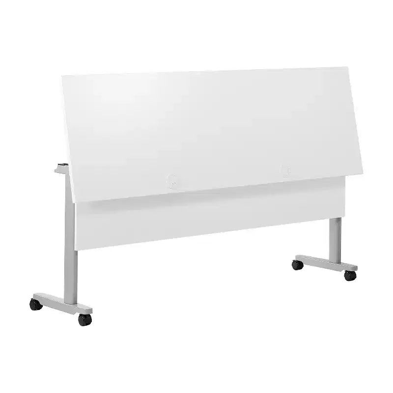 Table de formation empilable et rabattable Flash Furniture Palmer de qualité commerciale ultra-robuste avec pieds en T, panneau de modestie, plateau et cadre