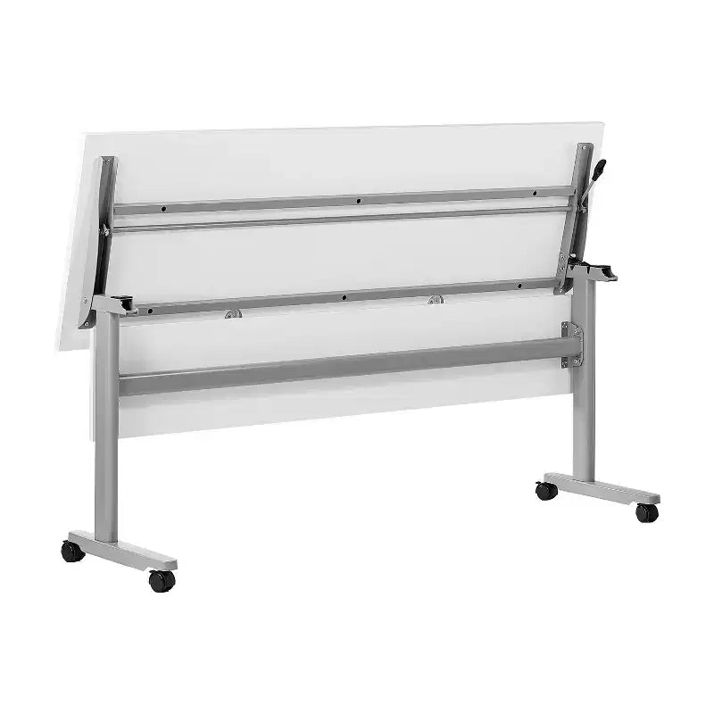 Table de formation empilable et rabattable Flash Furniture Palmer de qualité commerciale ultra-robuste avec pieds en T, panneau de modestie, plateau et cadre