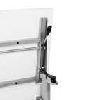 Table de formation empilable et rabattable Flash Furniture Palmer de qualité commerciale ultra-robuste avec pieds en T, panneau de modestie, plateau et cadre