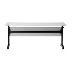 Table de formation empilable et rabattable Flash Furniture Palmer de qualité commerciale ultra-robuste avec pieds en T, panneau de modestie, plateau et cadre