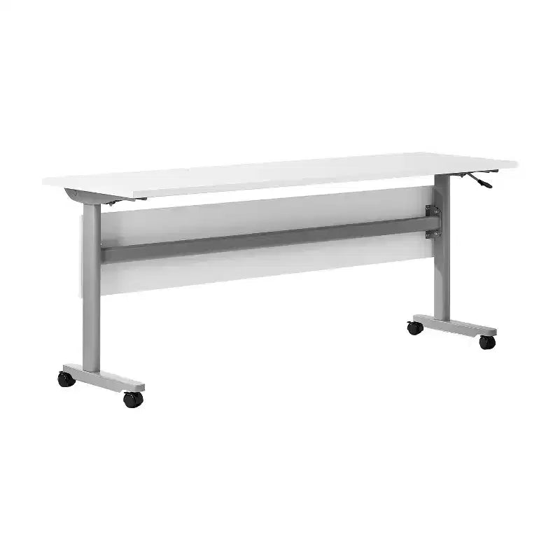 Table de formation empilable et rabattable Flash Furniture Palmer de qualité commerciale ultra-robuste avec pieds en T, panneau de modestie, plateau et cadre