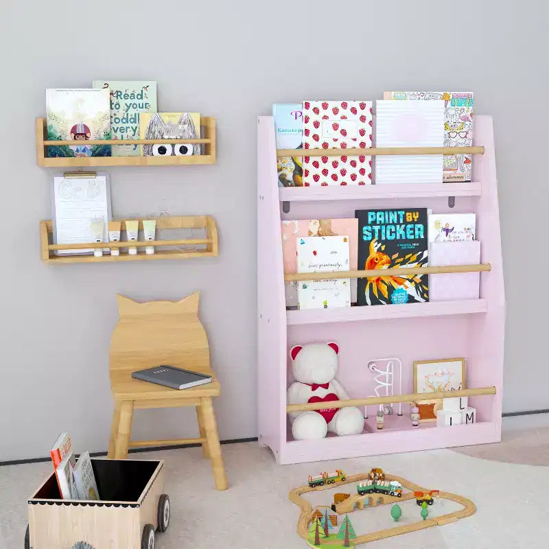 Étagère sur pied à 3 niveaux, bibliothèque de rangement ouverte moderne, organisateur de rangement de bibliothèque pour enfants pour salon, chambre d'enfant, chambre de bébé, blanc