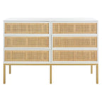 Commode 6 tiroirs en rotin Audrey SAFAVIEH