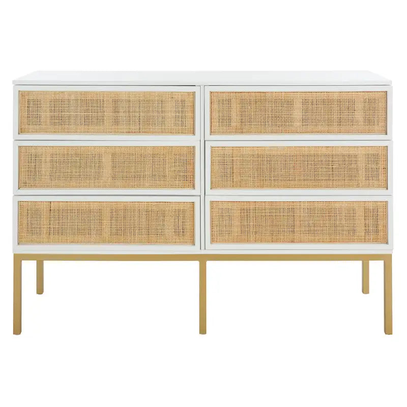Commode 6 tiroirs en rotin Audrey SAFAVIEH