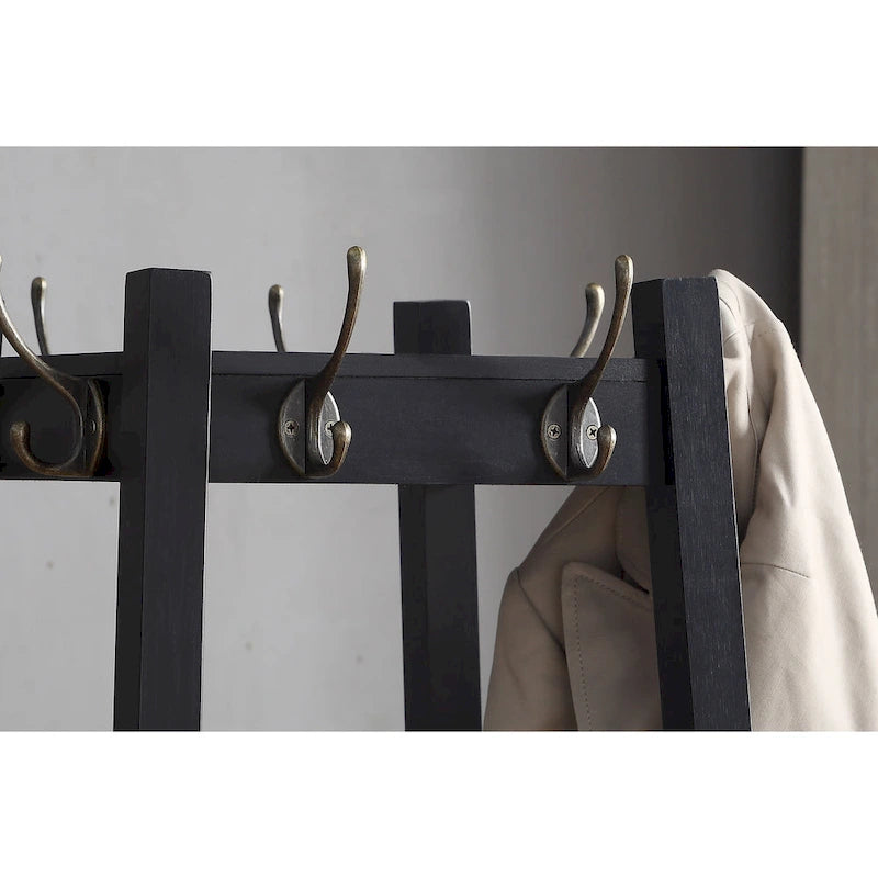 Porte-manteau sur pied à 3 niveaux Vassen de Roundhill Furniture