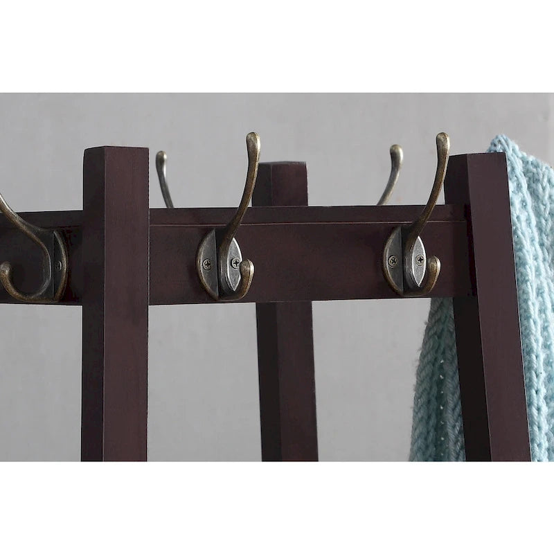 Porte-manteau sur pied à 3 niveaux Vassen de Roundhill Furniture