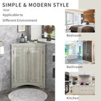 Meuble de rangement d'angle pour cuisine ou salle de bain avec étagères réglables