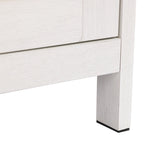 Meuble de rangement de salle de bain à 2 portes en bois blanc et marron - 30,25 H x 23,63 L x 12,4 P