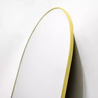 Miroir mural décoratif HOMLUX ovale 16x48, miroir de salle de bain ou d'entrée, noir/doré