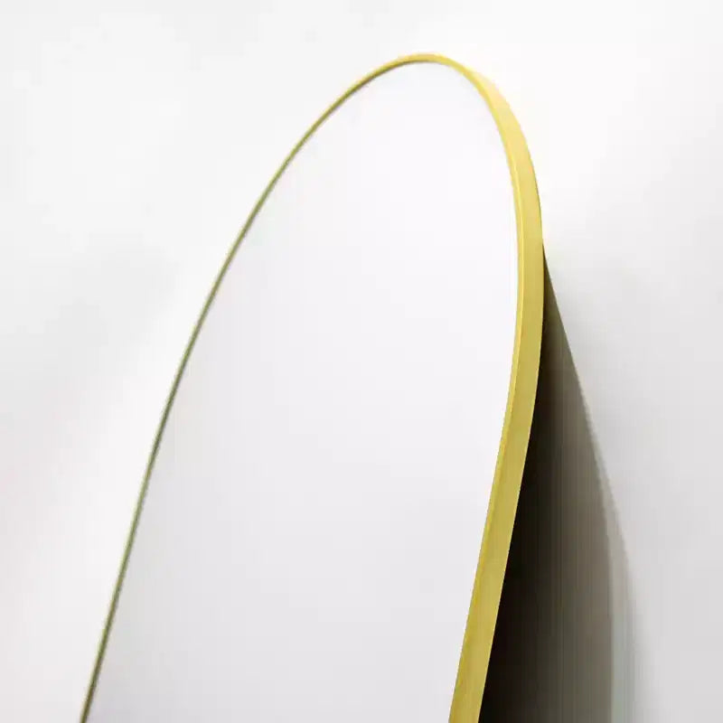 Miroir mural décoratif HOMLUX ovale 16x48, miroir de salle de bain ou d'entrée, noir/doré