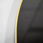 Miroir mural décoratif HOMLUX ovale 16x48, miroir de salle de bain ou d'entrée, noir/doré