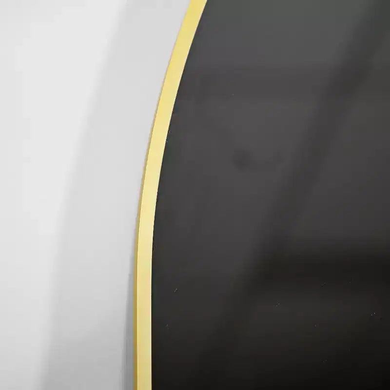 Miroir mural décoratif HOMLUX ovale 16x48, miroir de salle de bain ou d'entrée, noir/doré