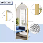 HOMLUX 64x21 Grand miroir de salle de bain moderne sur pied arqué