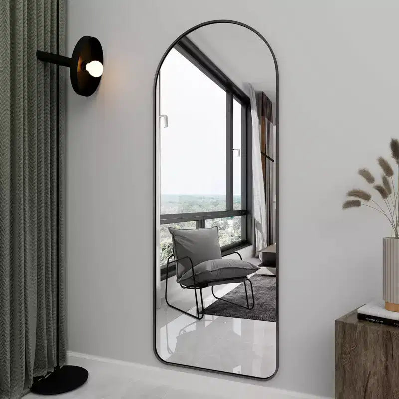 HOMLUX 64x21 Grand miroir de salle de bain moderne sur pied arqué