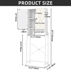 Meuble de rangement WC Moasis 67 sur pied, étagère WC haute avec base métallique