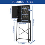 Meuble de rangement WC Moasis 67 sur pied, étagère WC haute avec base métallique