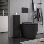 Meuble de rangement WC HOMCOM, Meuble d'angle de salle de bain avec portes et étagères, Organisateur de rangement fin pour papier toilette et shampoing