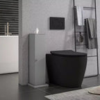 Meuble de rangement WC HOMCOM, Meuble d'angle de salle de bain avec portes et étagères, Organisateur de rangement fin pour papier toilette et shampoing