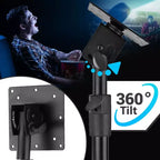 Pied de téléviseur trépied portable pour écrans jusqu'à 32 pouces avec compatibilité VESA, hauteur réglable, installation facile