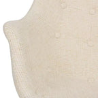 Fauteuil à bascule de pépinière LeisureMod Willow en tissu sergé/revêtement velours - Base en bois de frêne Eiffel, confort accru, parfait pour les chambres d'enfants