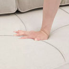 Hyleory Canapé d'angle convertible 3 places en velours de 208,8 cm