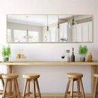 Miroir à poser carré WallBeyond 64x21 en aluminium avec support béquille