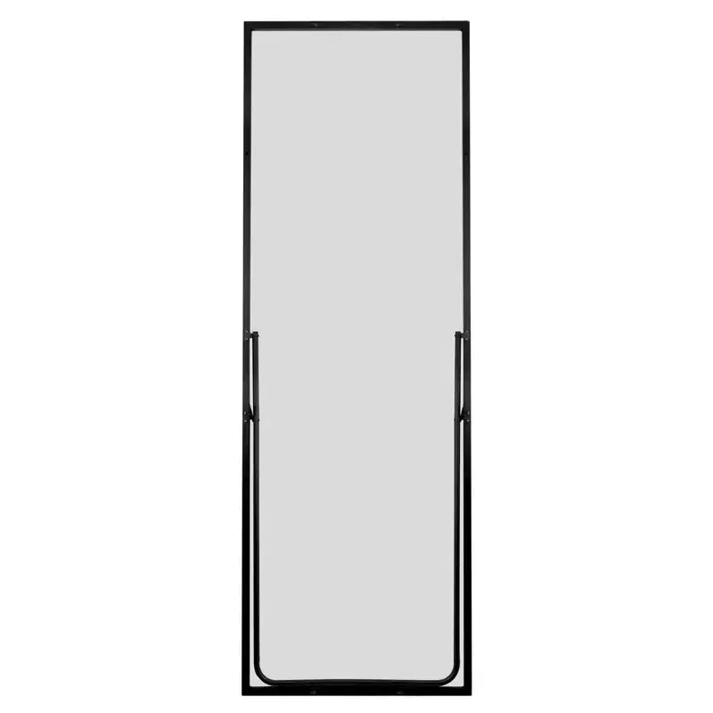 Miroir à poser carré WallBeyond 64x21 en aluminium avec support béquille