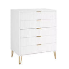 Ensemble de commodes Manhattan Comfort Dumbo 2 pièces moderne avec 5 tiroirs et 3 tiroirs