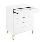 Ensemble de commodes Manhattan Comfort Dumbo 2 pièces moderne avec 5 tiroirs et 3 tiroirs