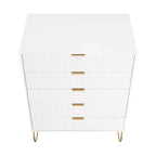 Ensemble de commodes Manhattan Comfort Dumbo 2 pièces moderne avec 5 tiroirs et 3 tiroirs