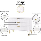 Ensemble de commodes Manhattan Comfort Dumbo 2 pièces moderne avec 5 tiroirs et 3 tiroirs