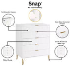 Ensemble de commodes Manhattan Comfort Dumbo 2 pièces moderne avec 5 tiroirs et 3 tiroirs
