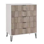 Ensemble de commodes Manhattan Comfort Dumbo 2 pièces moderne avec 5 tiroirs et 3 tiroirs