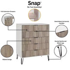 Ensemble de commodes Manhattan Comfort Dumbo 2 pièces moderne avec 5 tiroirs et 3 tiroirs