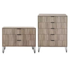 Ensemble de commodes Manhattan Comfort Dumbo 2 pièces moderne avec 5 tiroirs et 3 tiroirs