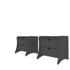 Manhattan Comfort Lot de 2 tables de chevet Coney à 2 tiroirs