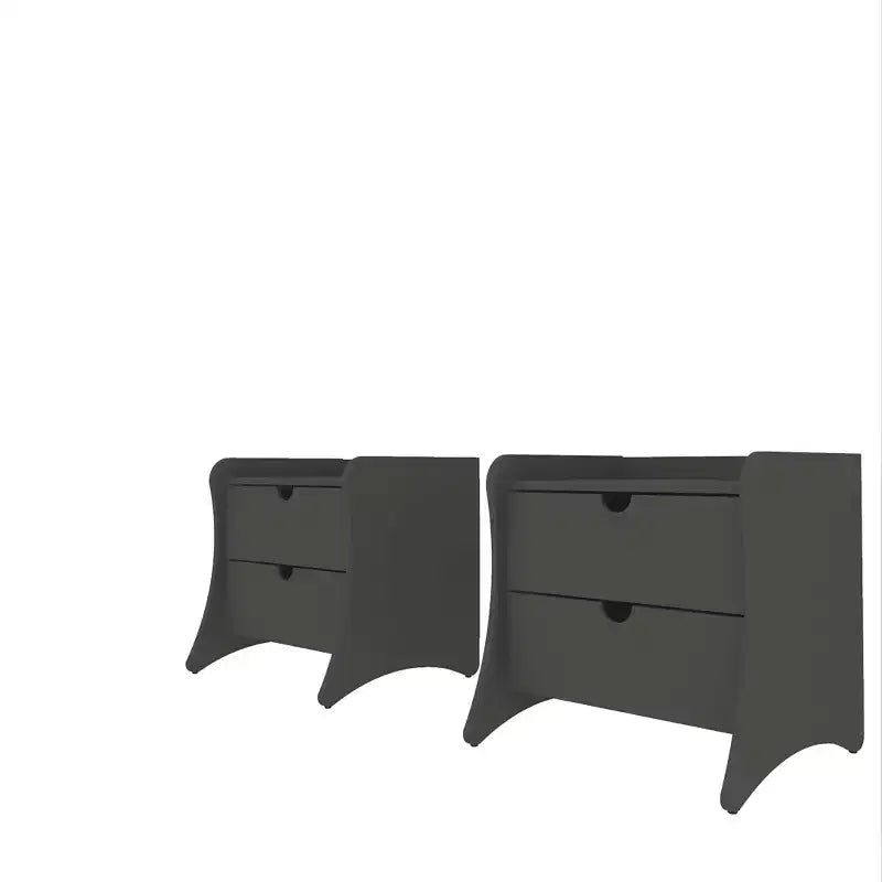 Manhattan Comfort Lot de 2 tables de chevet Coney à 2 tiroirs