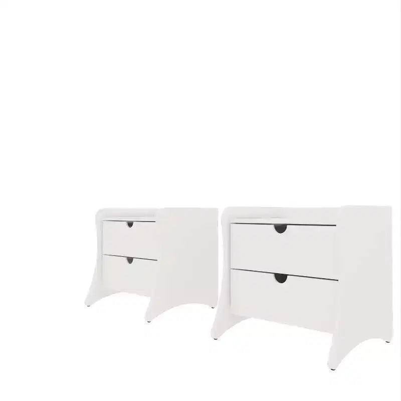 Manhattan Comfort Lot de 2 tables de chevet Coney à 2 tiroirs