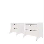 Manhattan Comfort Lot de 2 tables de chevet Coney à 2 tiroirs