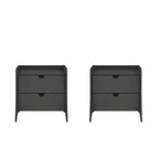 Manhattan Comfort Lot de 2 tables de chevet Coney à 2 tiroirs