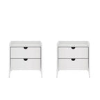 Manhattan Comfort Set of 2 Coney 2 Drawer Nightstands