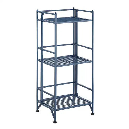32.5 Extra Storage 3 Tier Foldable Metal Shelf - Breighton Home