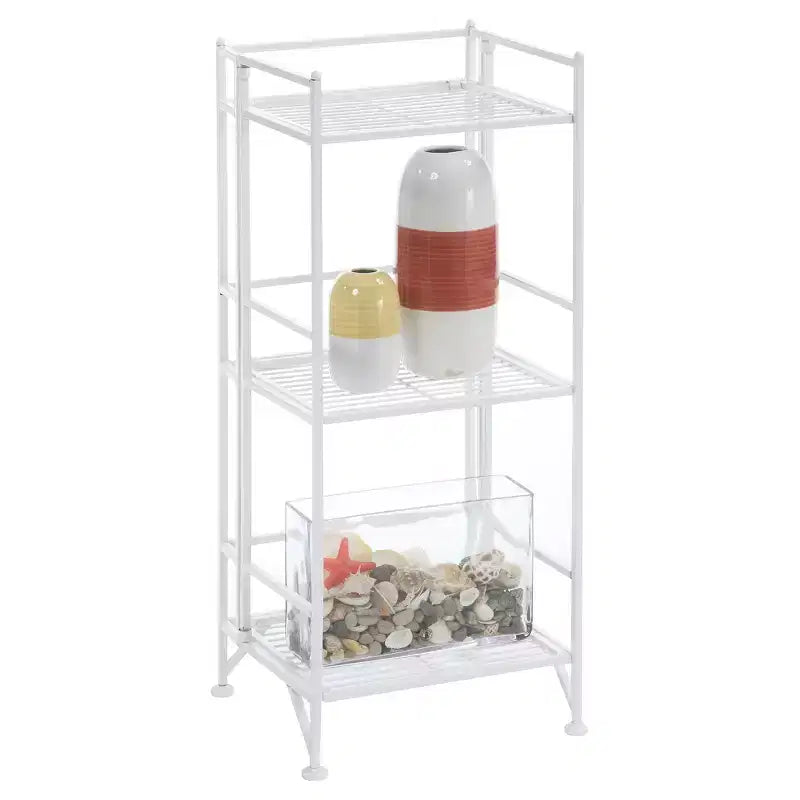32,5 Rayonnages métalliques pliants à 3 niveaux pour rangement supplémentaire – Breighton Home