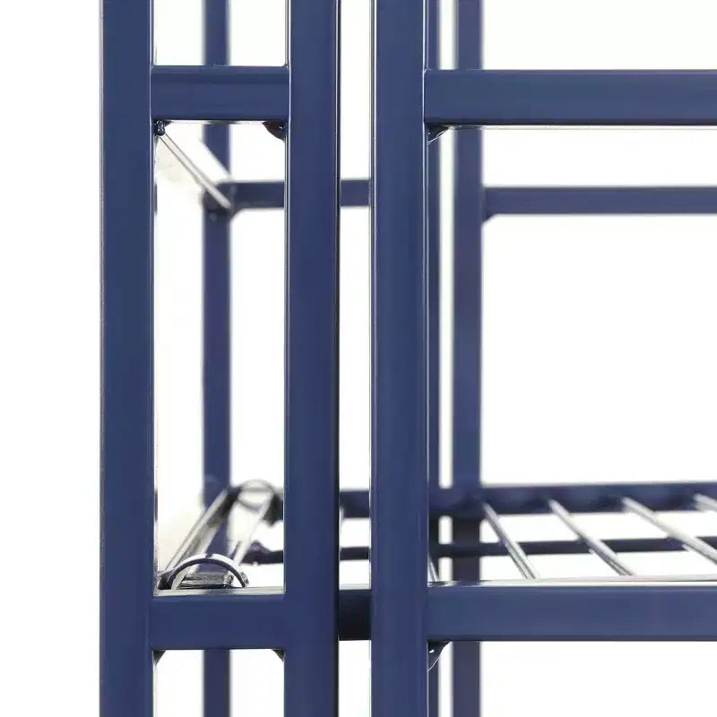 32,5 Rayonnages métalliques pliants à 3 niveaux pour rangement supplémentaire – Breighton Home