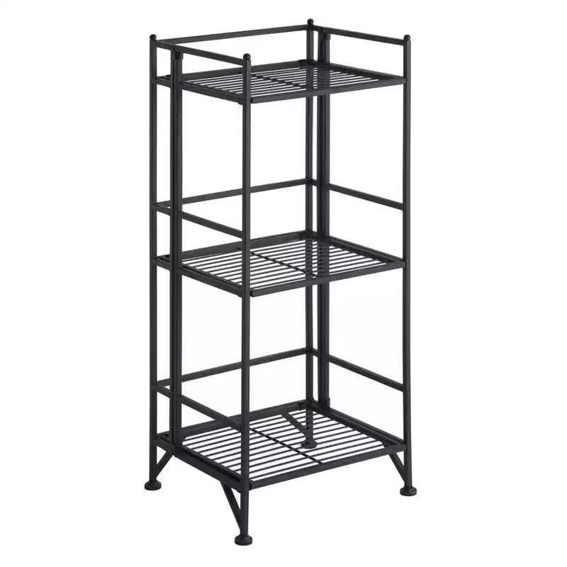 32,5 Rayonnages métalliques pliants à 3 niveaux pour rangement supplémentaire – Breighton Home